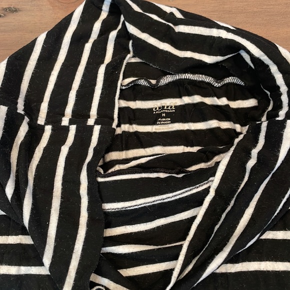 Women’s Black & White Striped Maxi Skirt M - Picture 2 of 4